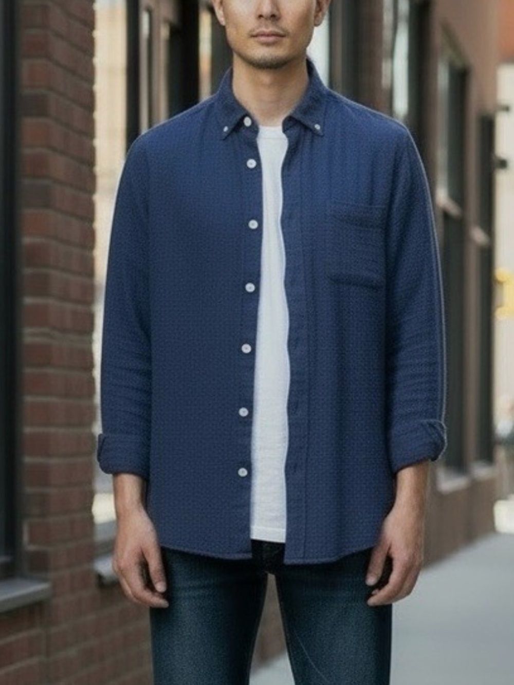 Joe's Cotton Gauze Camp Long Sleeve Shirt